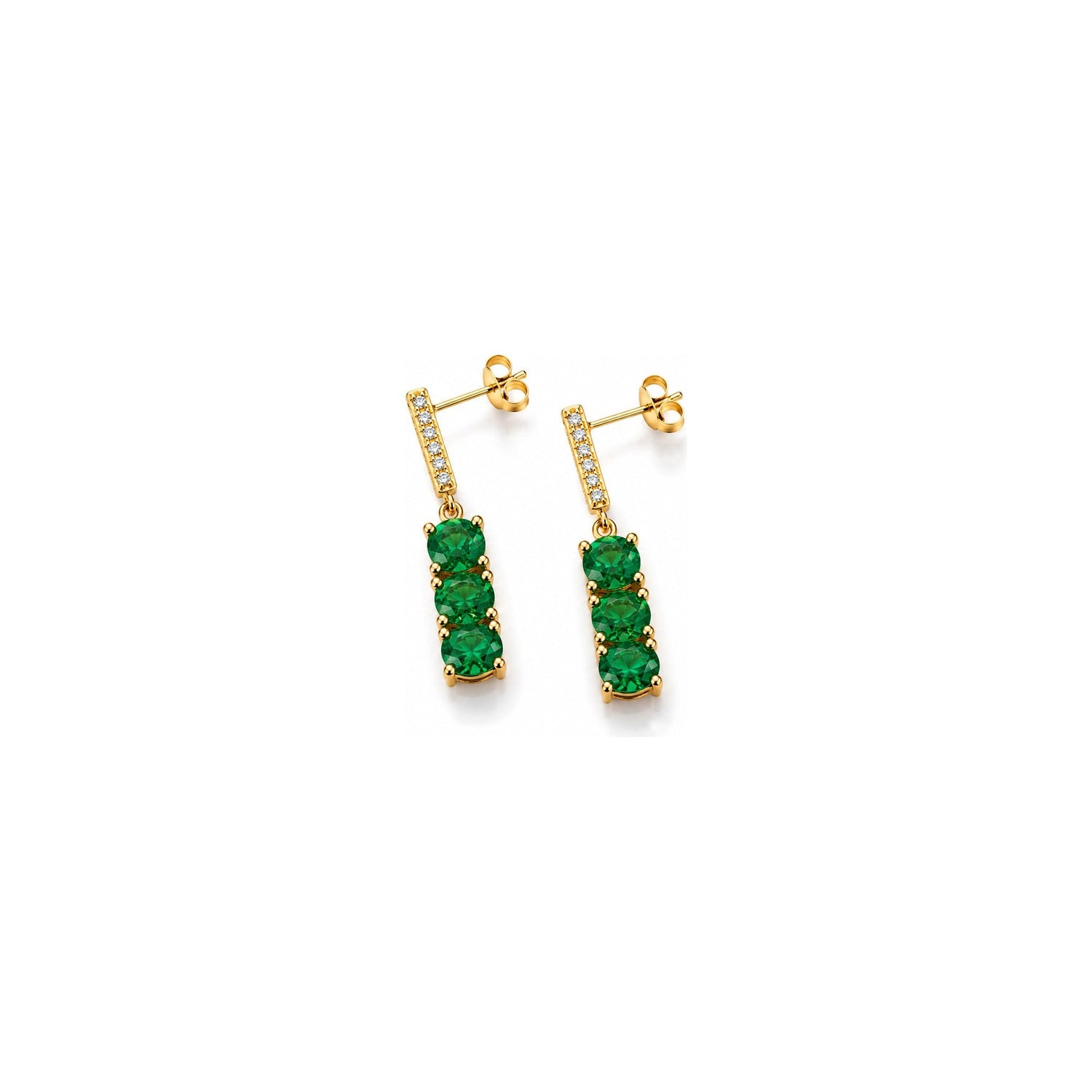 Orecchini Smeraldo Oro 18 Carati Urigold