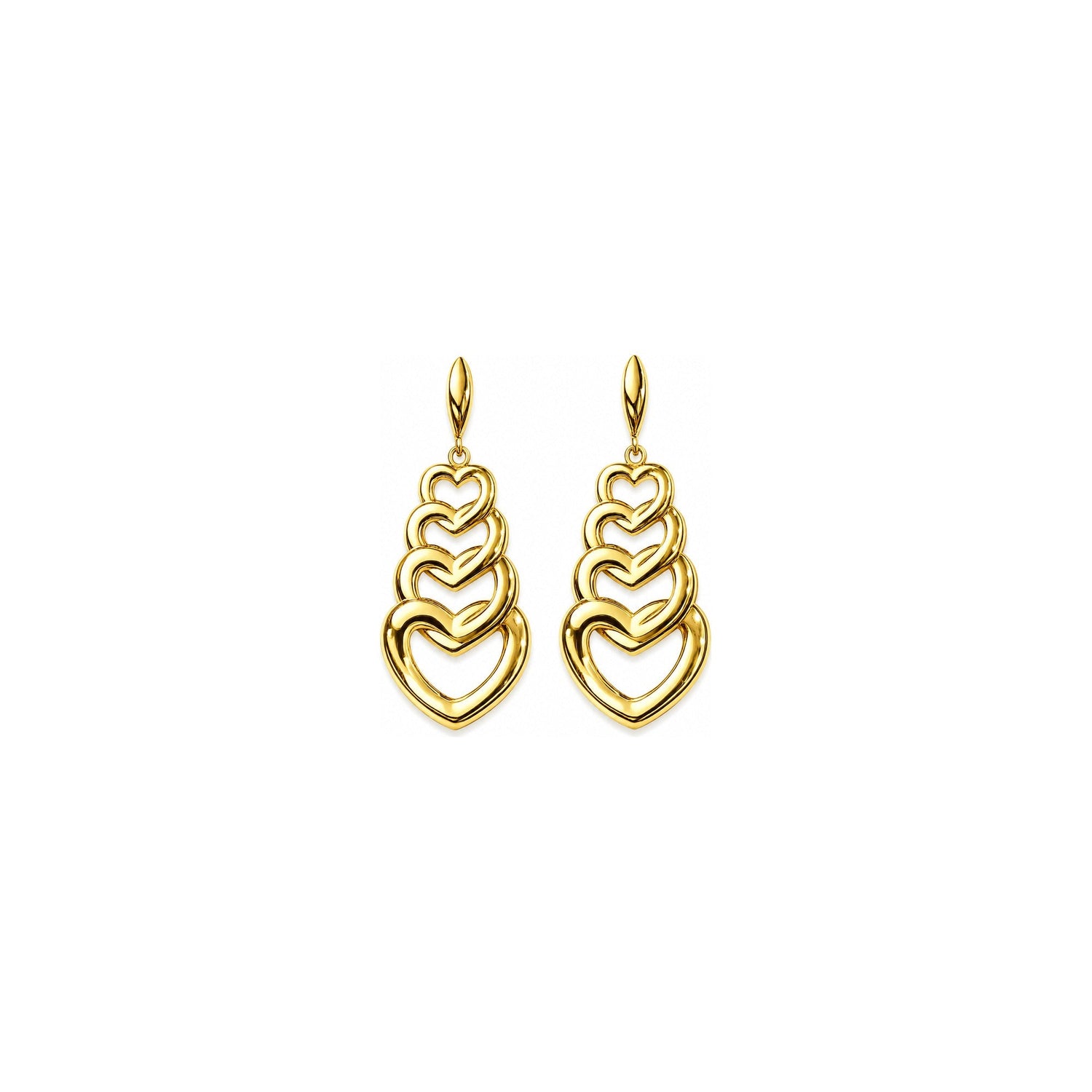 Orecchini Cuori Oro 18 Carati Urigold