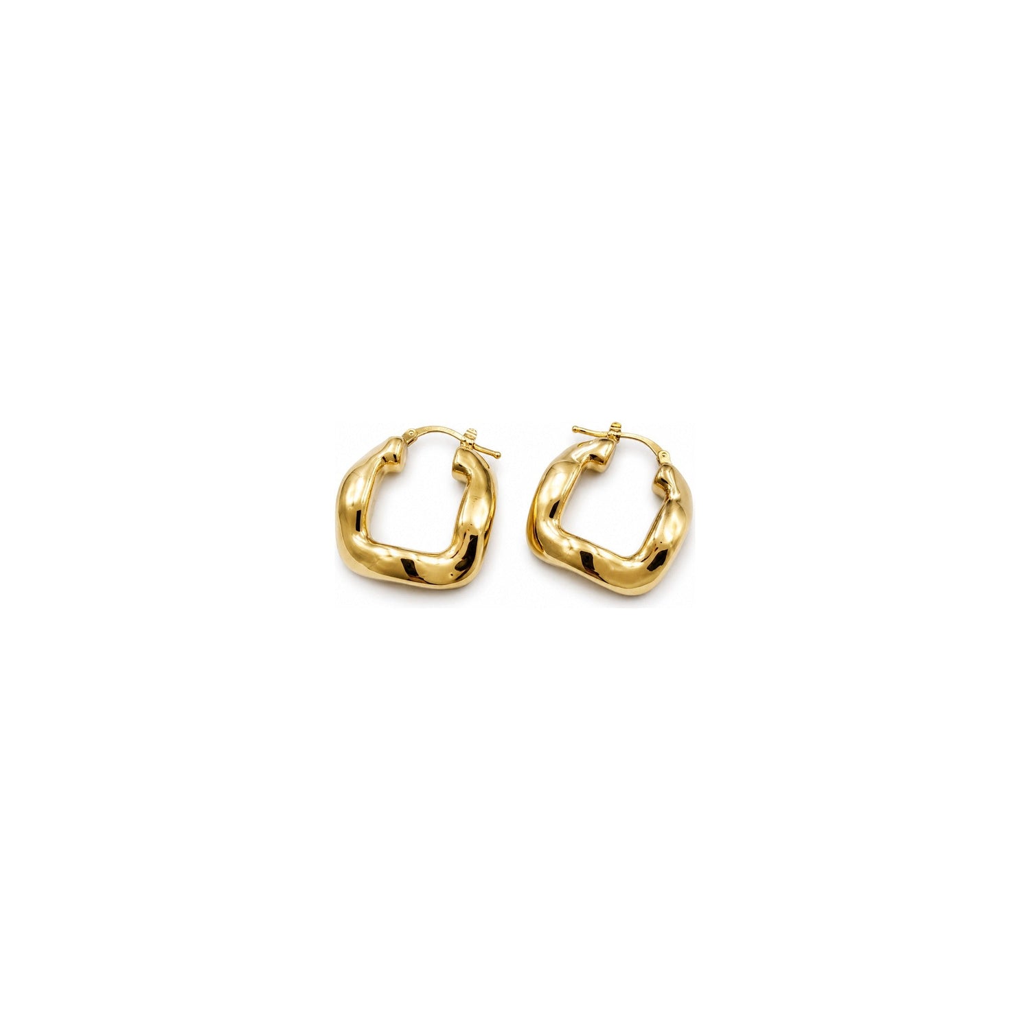 Orecchini Quadrati Oro 18 Carati Urigold