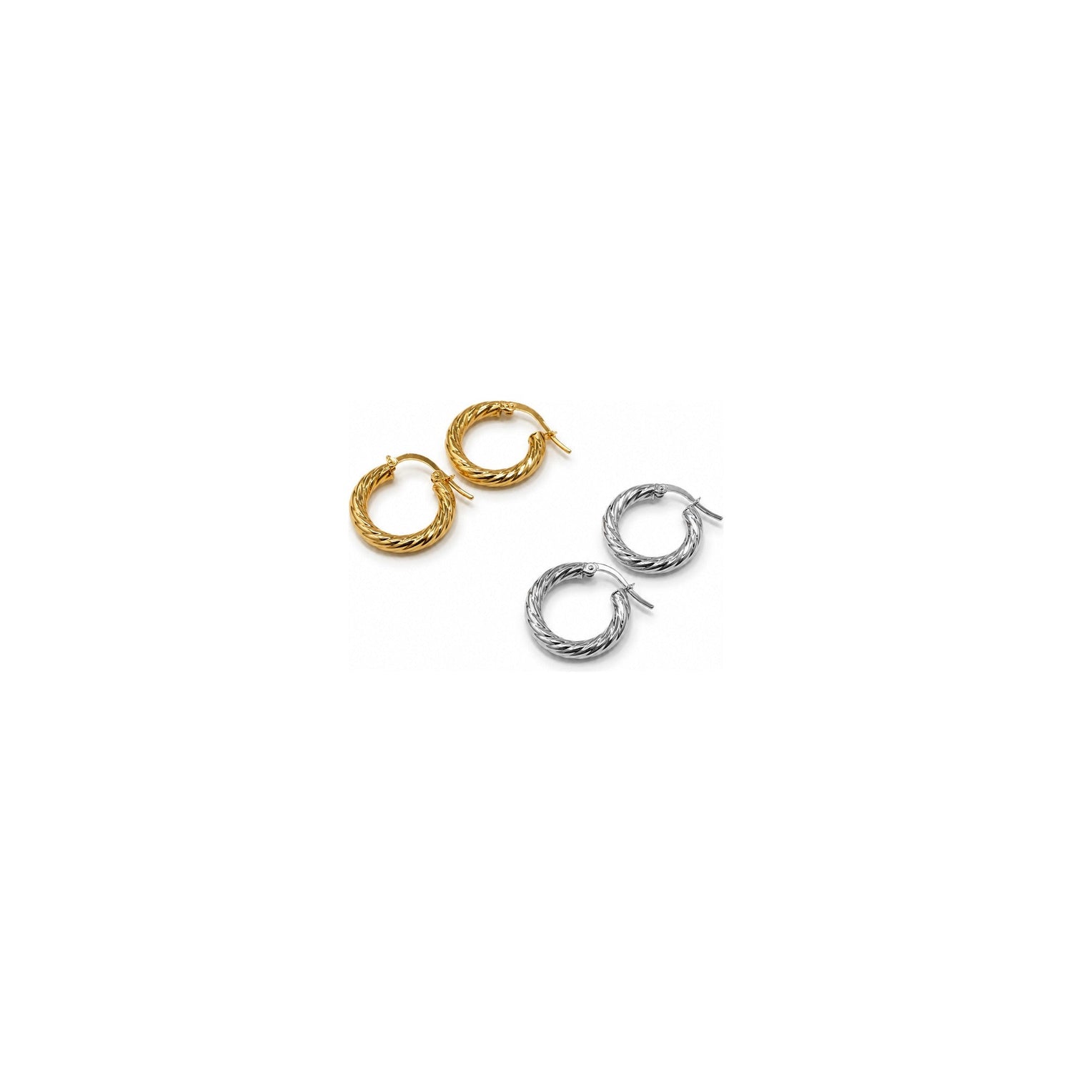 Orecchini Torchon Oro 18 Carati Urigold