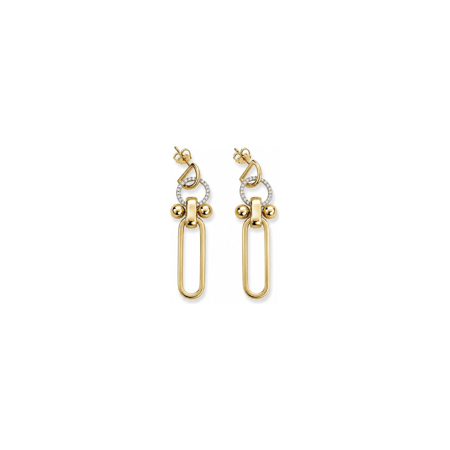 Orecchini Pendenti con Zirconi Oro 18 Carati Urigold