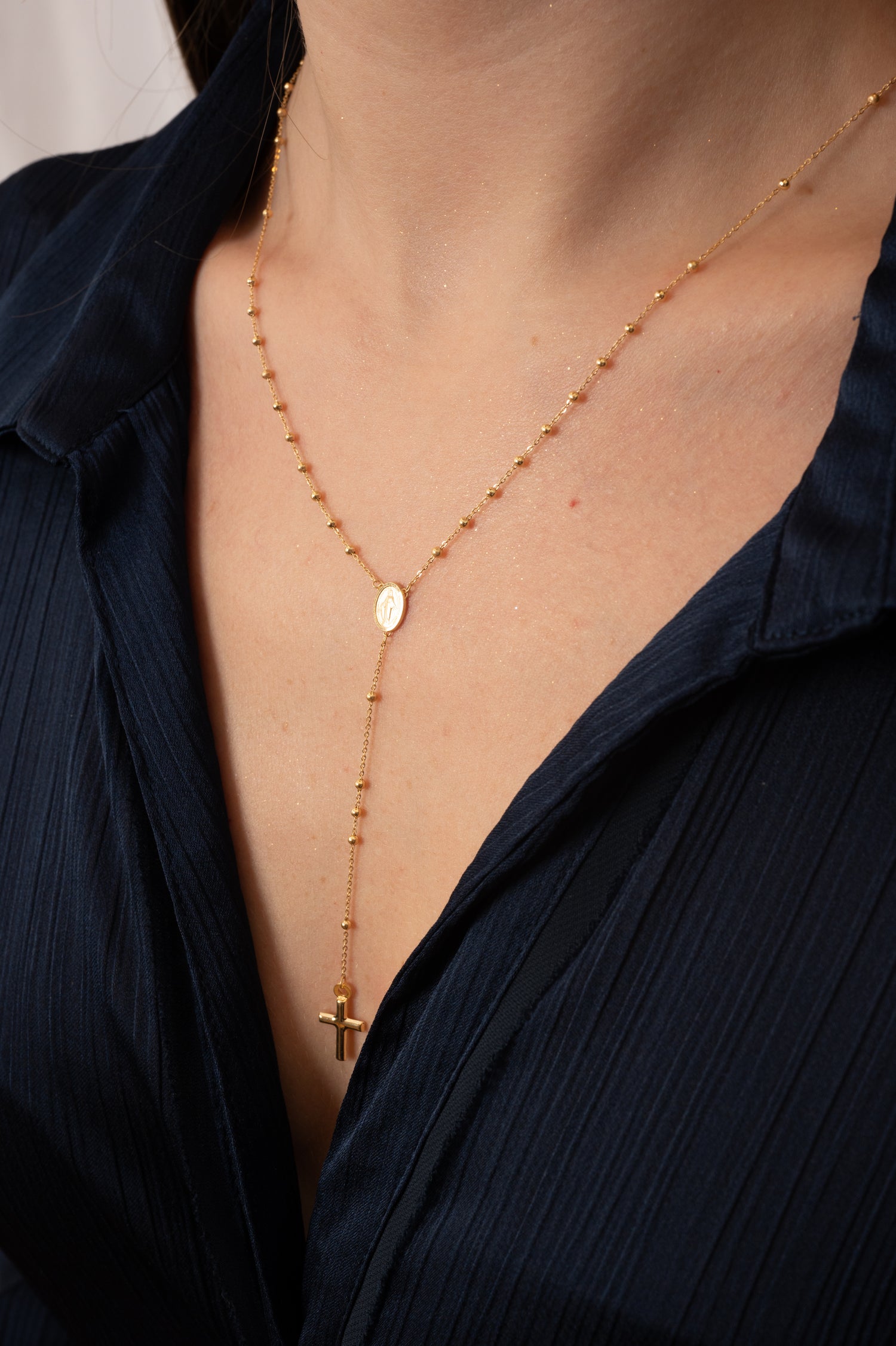 Collana Rosario in Oro Giallo 9 Carati Unoaerre