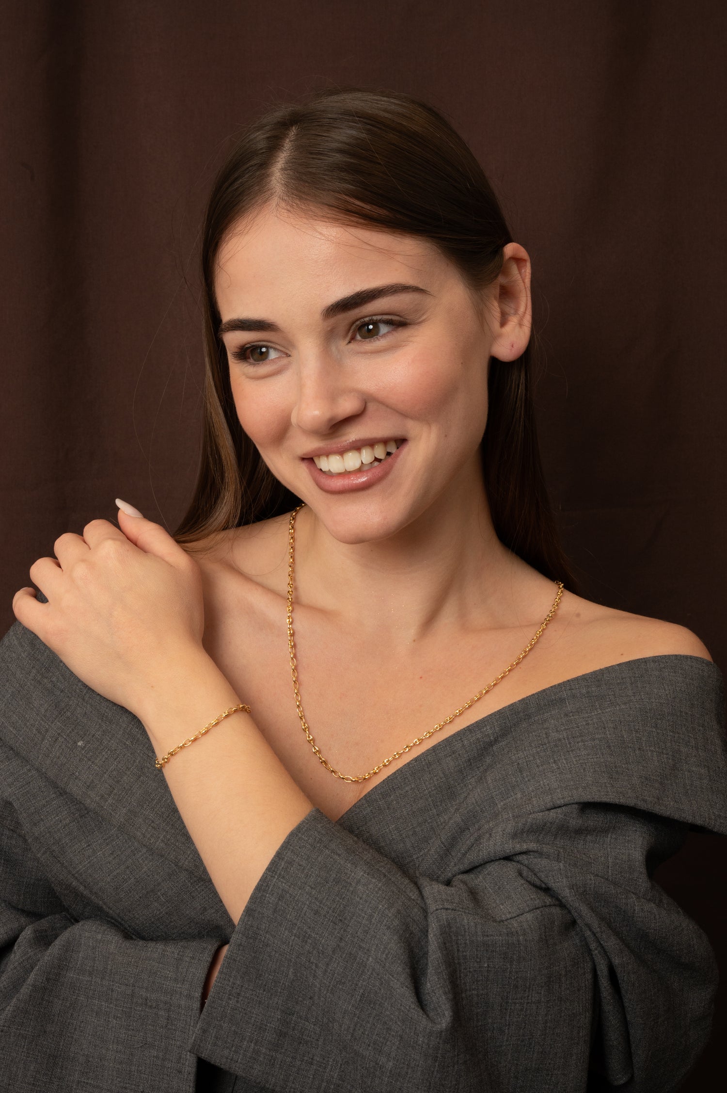 Collana Maglia Marina in Oro Giallo 9 Carati Unoaerre