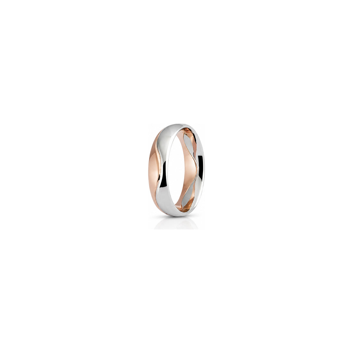 Anillo de aniversario Galassia en oro blanco y rosa de 18 quilates Unoaerre