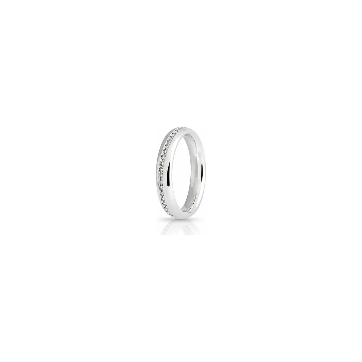 Anillo Aniversario Infinito en Oro Blanco de 18 Quilates Unoaerre con 45 Diamantes de 0,15 ct