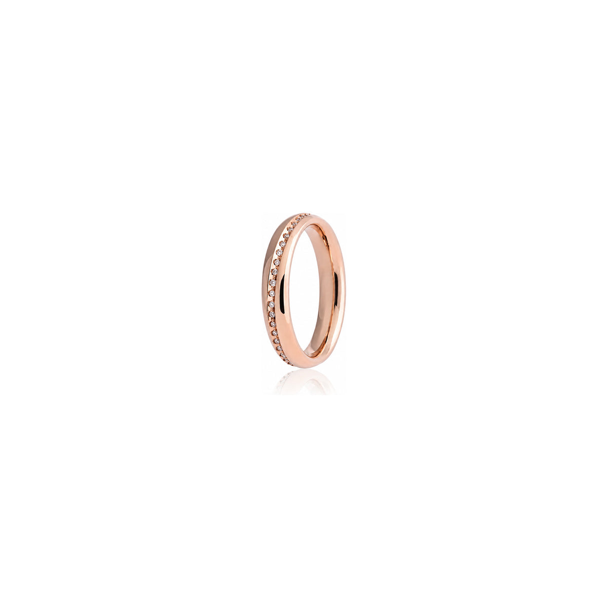 Anillo de aniversario infinito en oro rosa de 18 quilates Unoaerre con 45 diamantes de 0,15 ct