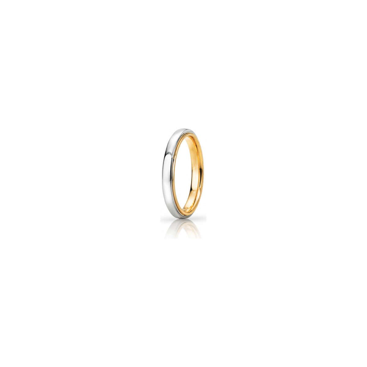 Fede Nuziale Cassiopea Slim in Oro Bicolore 18 Carati Unoaerre