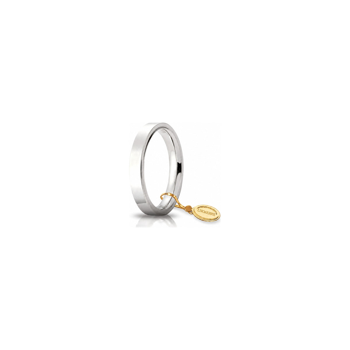 Unoaerre 18 Karat White Gold "Cerchi di Luce" Wedding Band - 3.5 mm