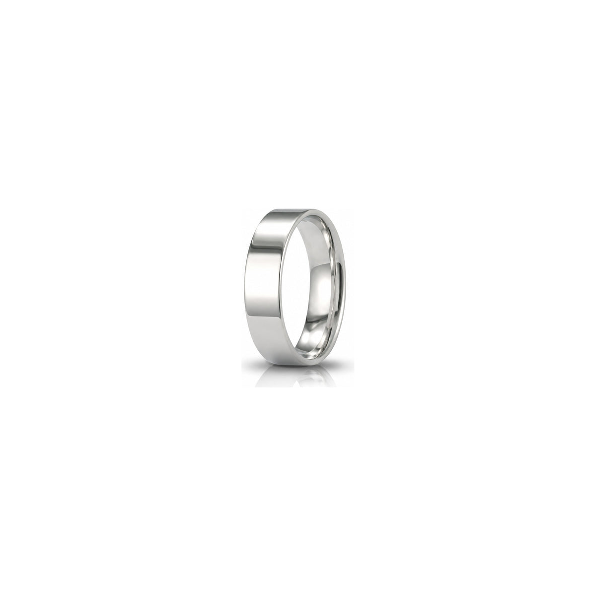 Unoaerre 18-Carat White Gold "Cerchi di Luce" Wedding Band - 5 mm
