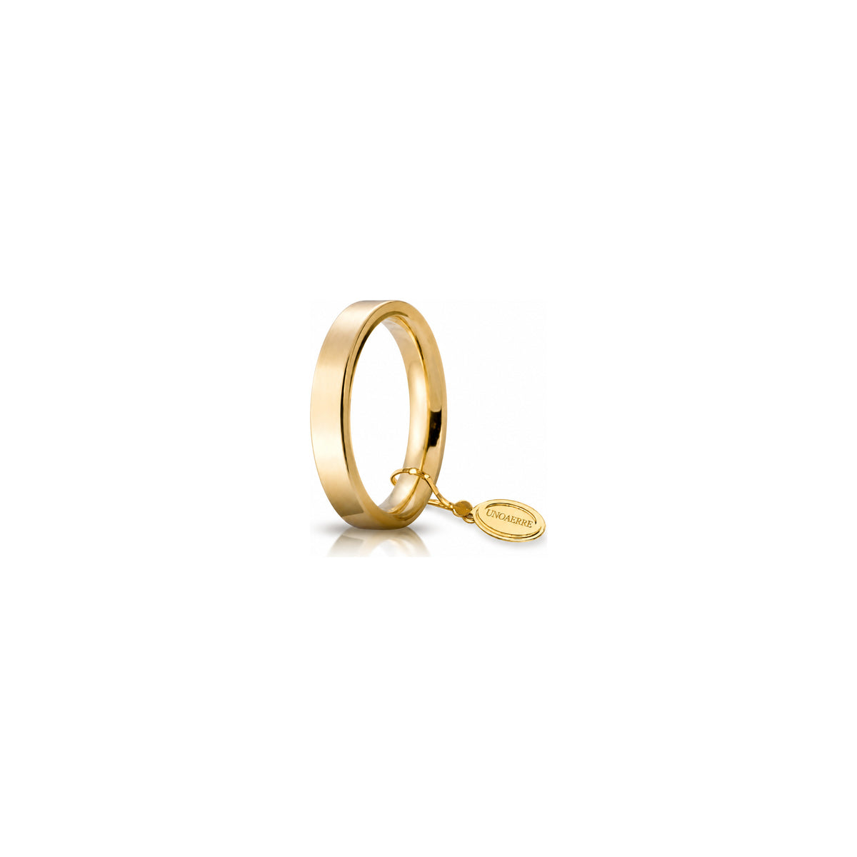 Unoaerre 18 Karat Yellow Gold "Cerchi di Luce" Wedding Band - 3.5 mm
