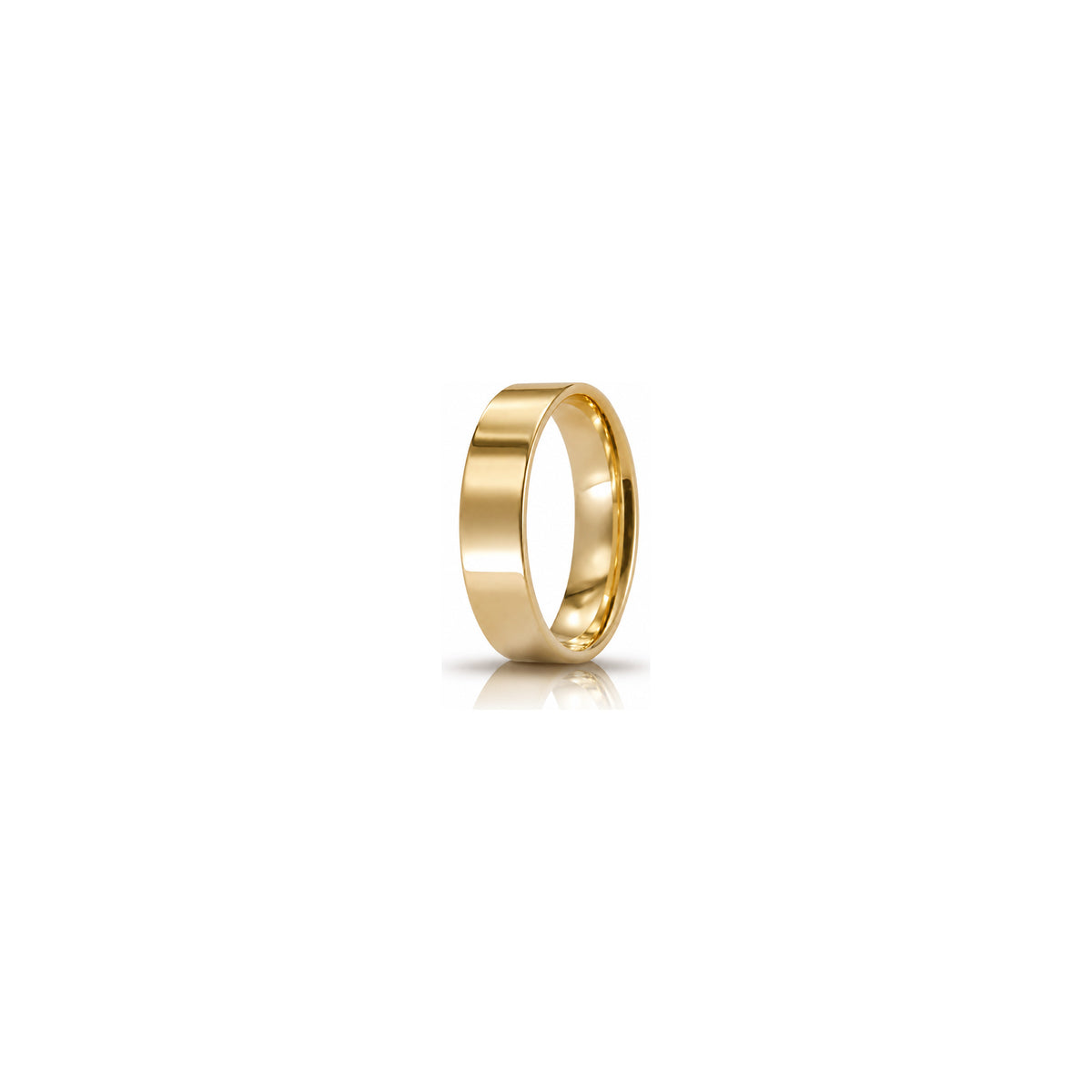 Unoaerre 18 Karat Yellow Gold "Cerchi di Luce" Wedding Band - 5 mm