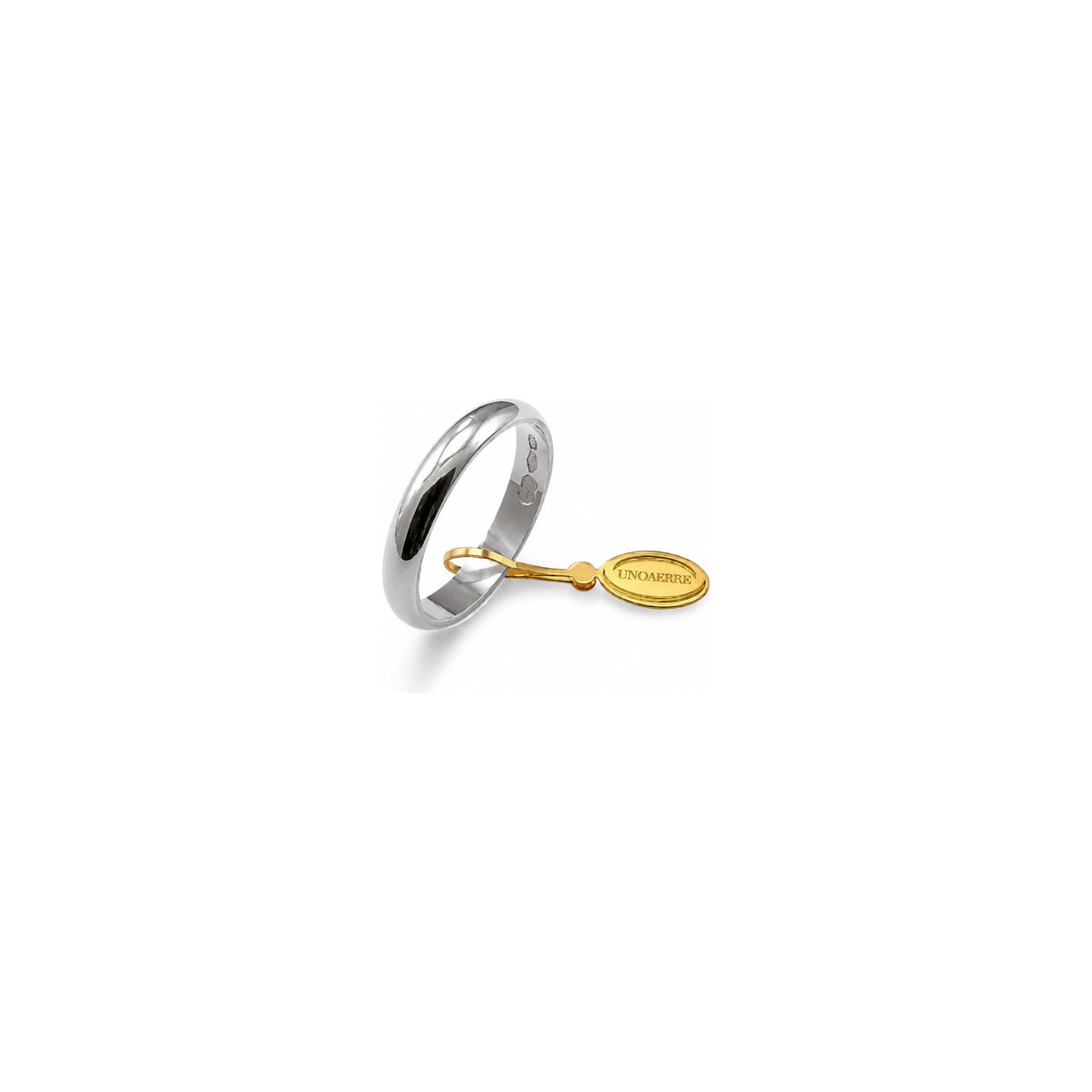 Unoaerre Classic 18 Karat White Gold Wedding Ring - 3 Grams