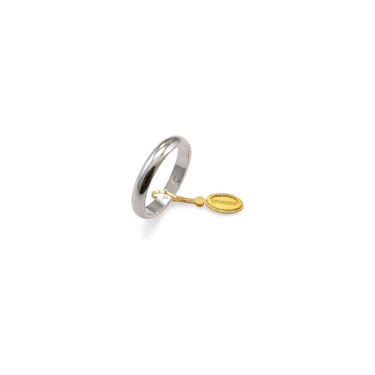 Unoaerre Classic 18 Karat White Gold Wedding Ring - 4 Grams