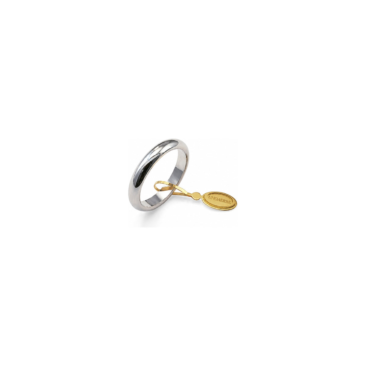 Unoaerre 18-Karat White Gold Classic Wedding Band - 5 Grams