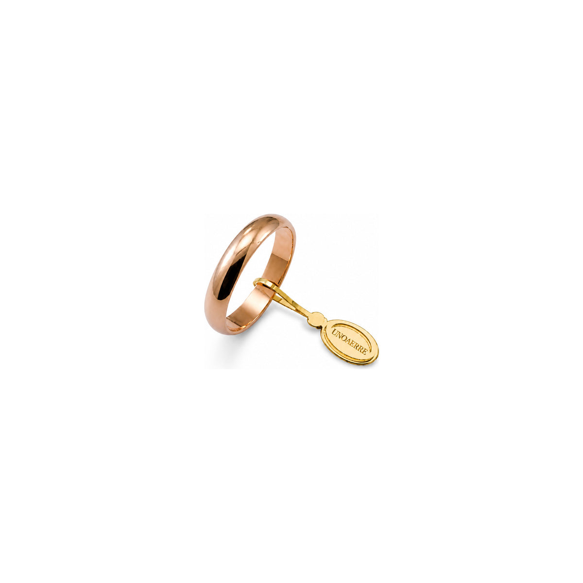 Fede Nuziale Classica in Oro Rosa 18 Carati Unoaerre - 5 Grammi