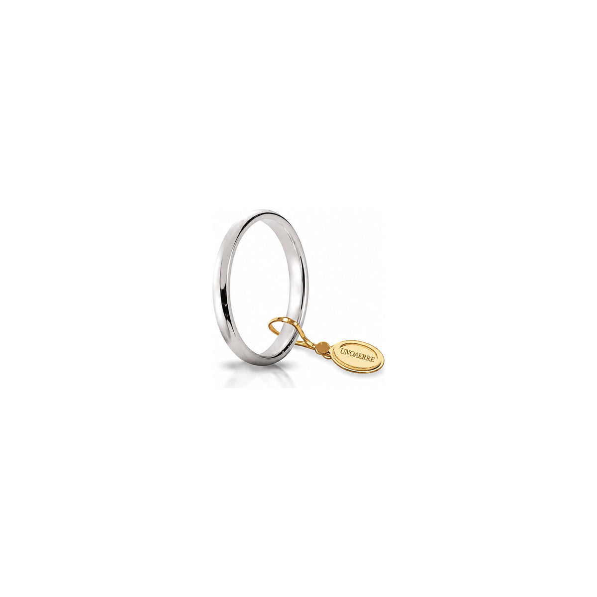 Fede Nuziale Comoda in Oro Bianco 18 Carati Unoaerre - 2,4 mm