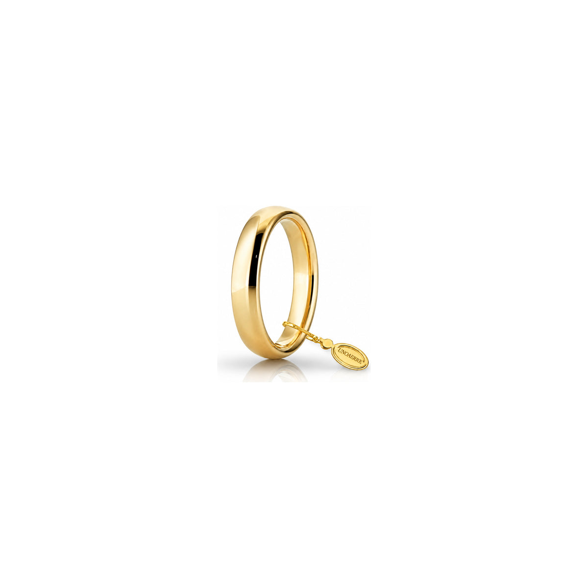 Fede Nuziale Comoda in Oro Giallo 18 Carati Unoaerre - 4 mm