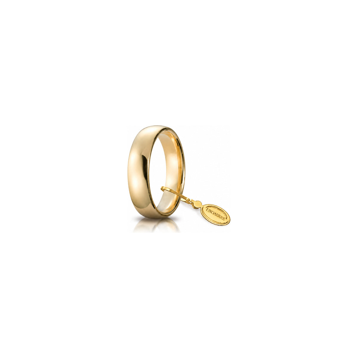 Fede Nuziale Comoda in Oro Giallo 18 Carati Unoaerre - 5 mm