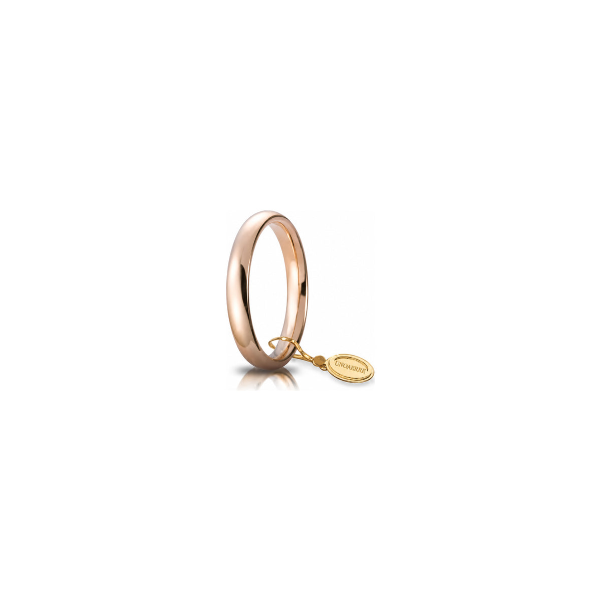 Fede Nuziale Comoda in Oro Rosa 18 Carati Unoaerre - 3,5 mm