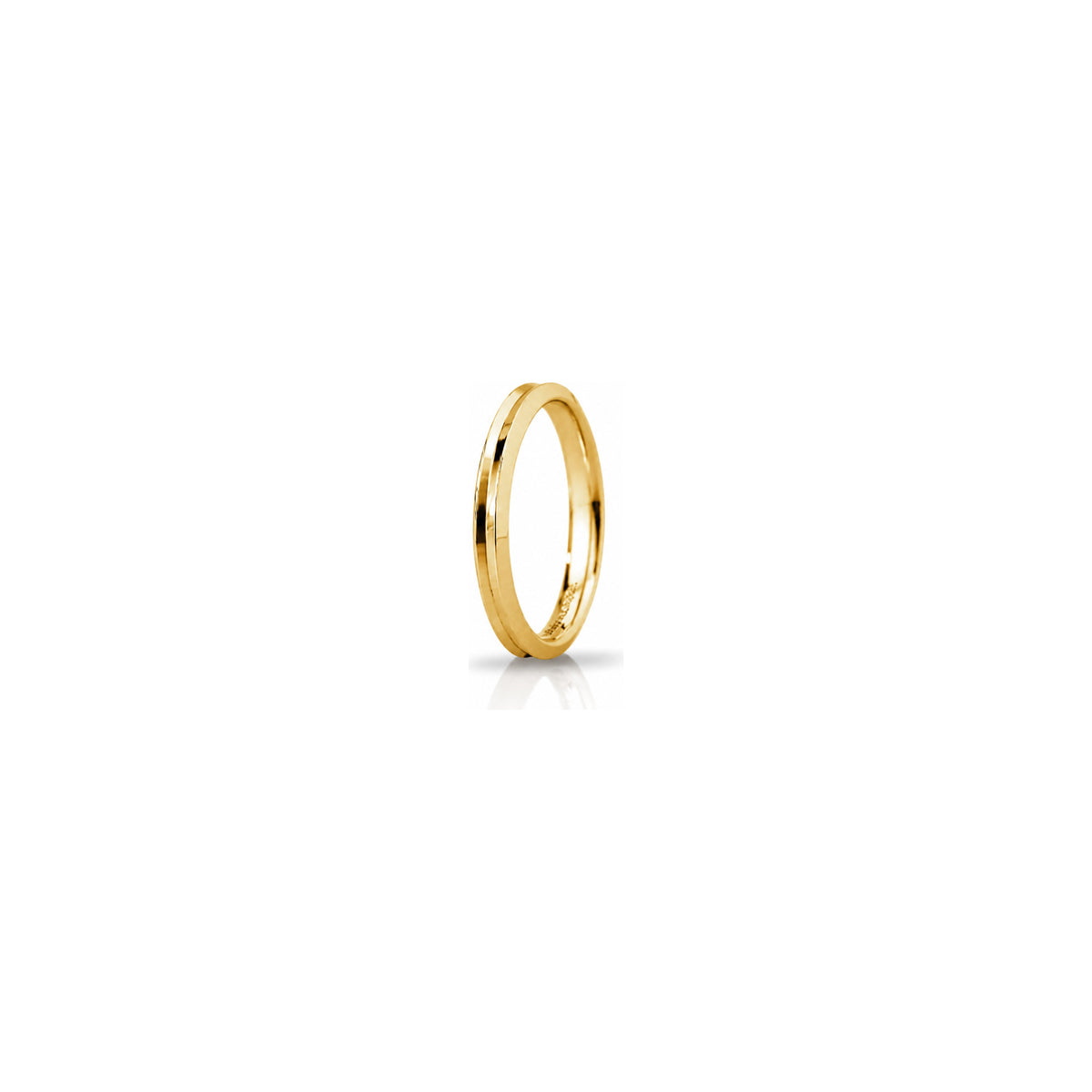 Fede Nuziale Corona Slim in Oro Giallo 18 Carati Unoaerre