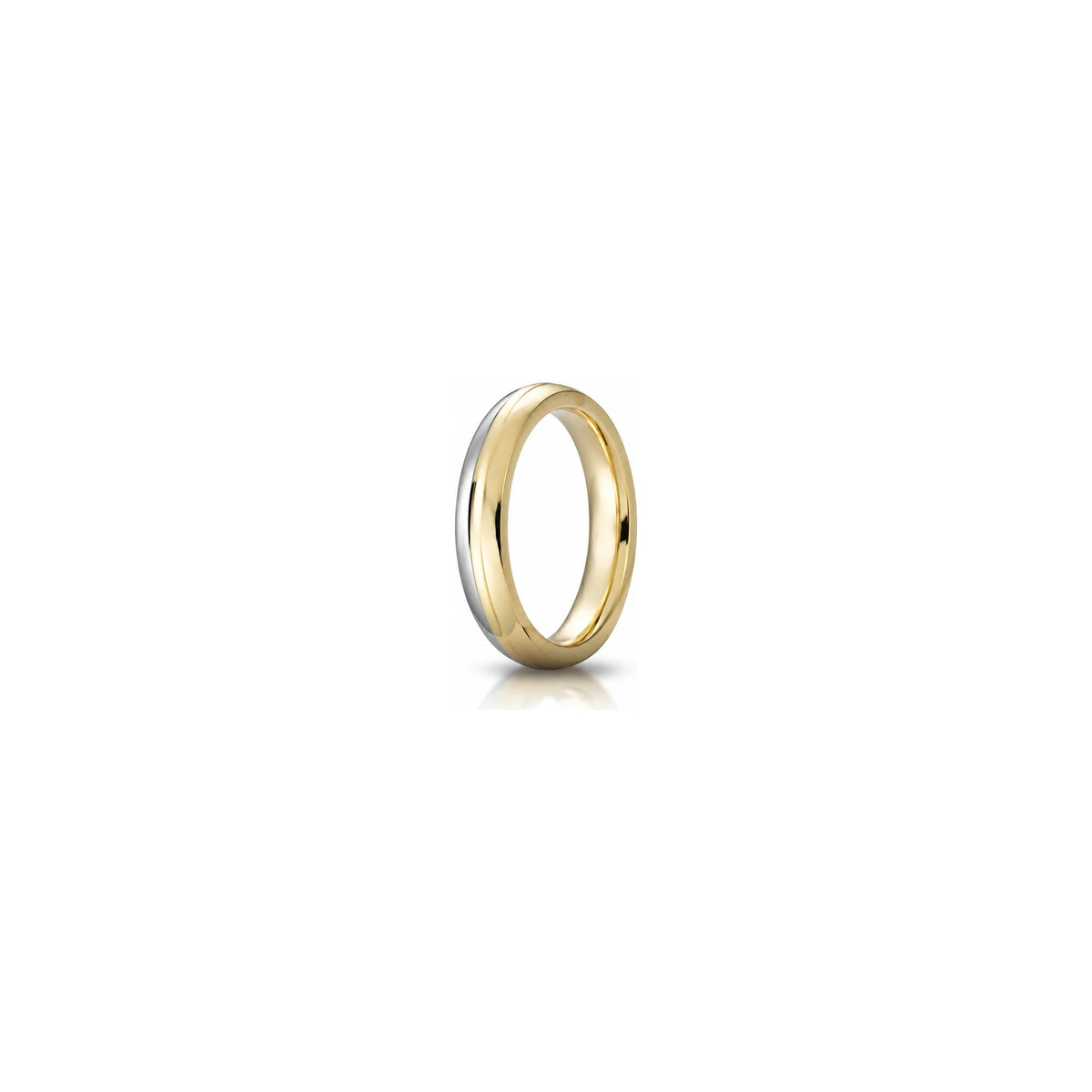Fede Nuziale Eclissi in Oro Bicolore 18 Carati Unoaerre - 4 mm