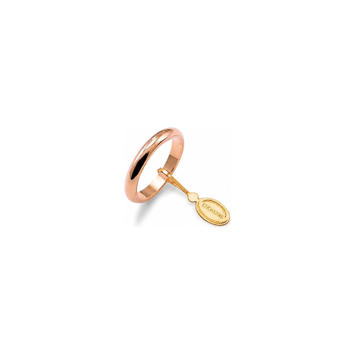 Fede Nuziale Francesina in Oro Rosa 18 Carati Unoaerre - 4 Grammi