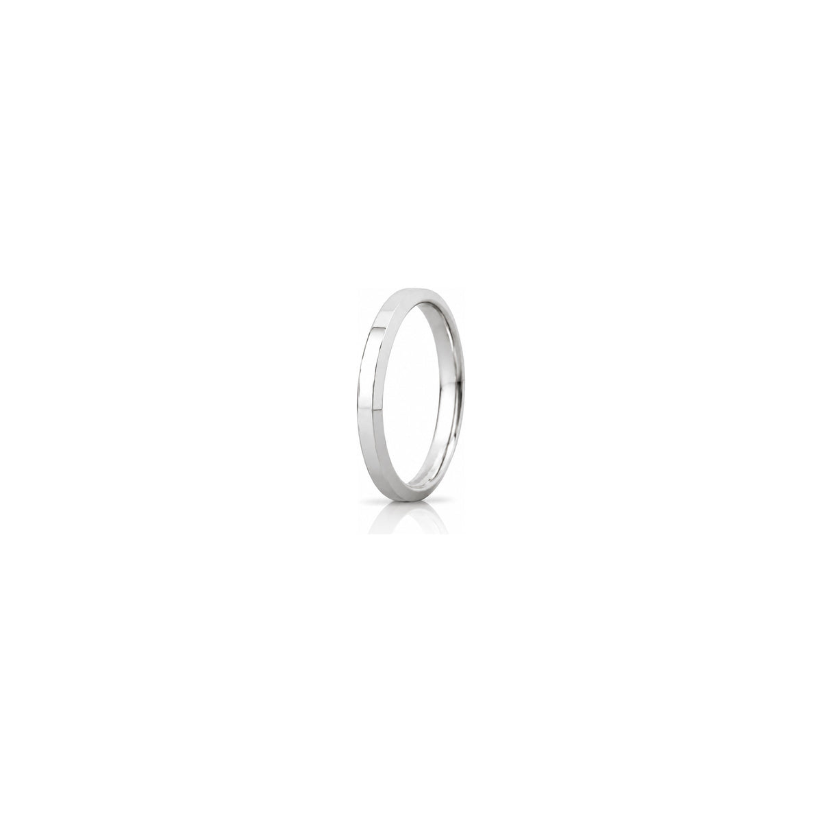 Fede Nuziale Hydra Slim in Oro Bianco 18 Carati Unoaerre