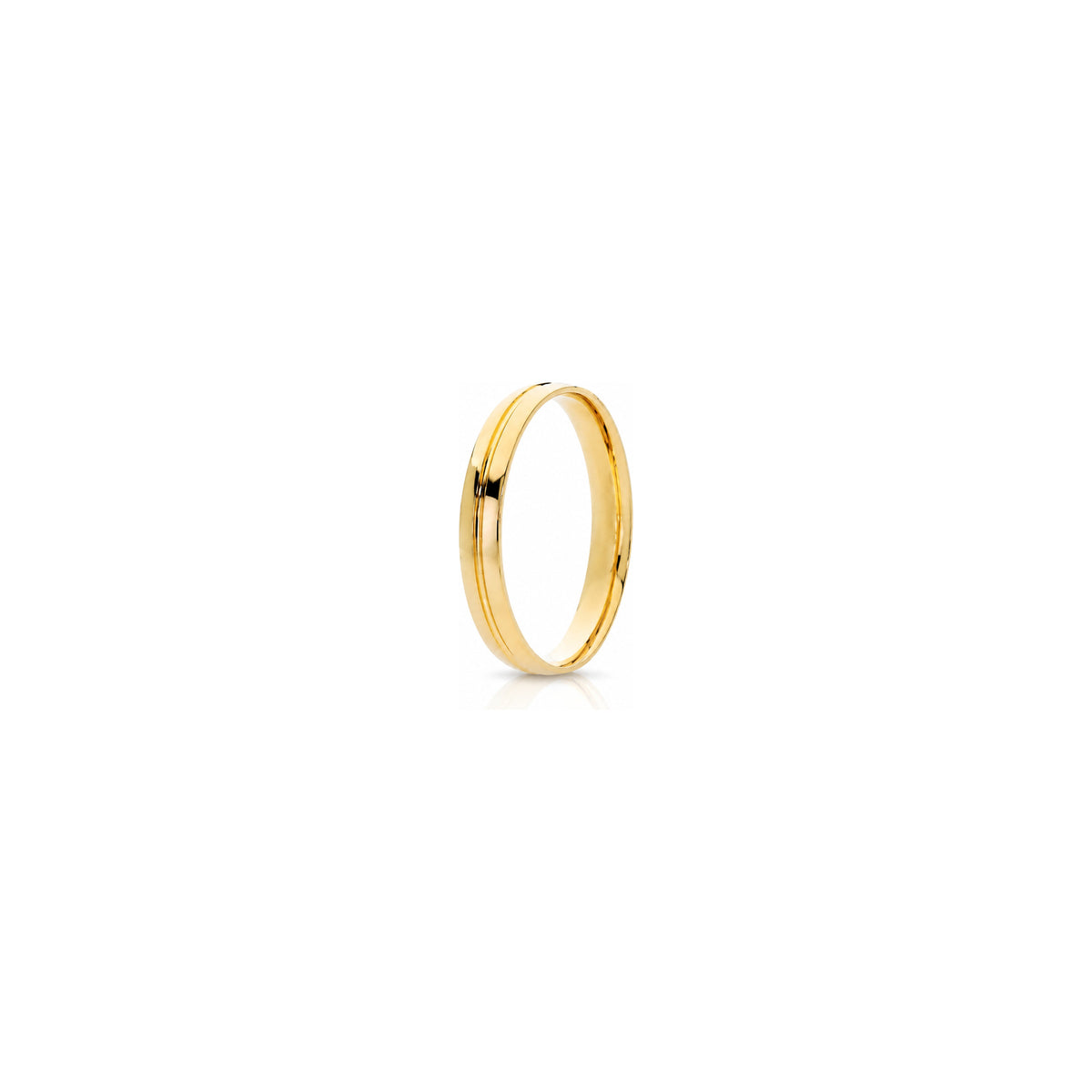 Unoaerre 18 Karat Yellow Gold Lyra Wedding Ring