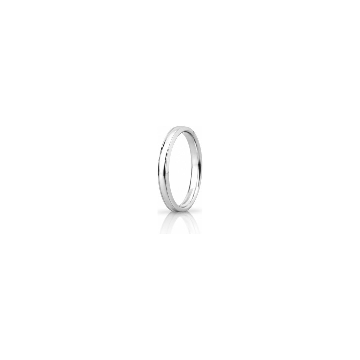 Fede Nuziale Orion Slim in Oro Bianco 18 Carati Unoaerre