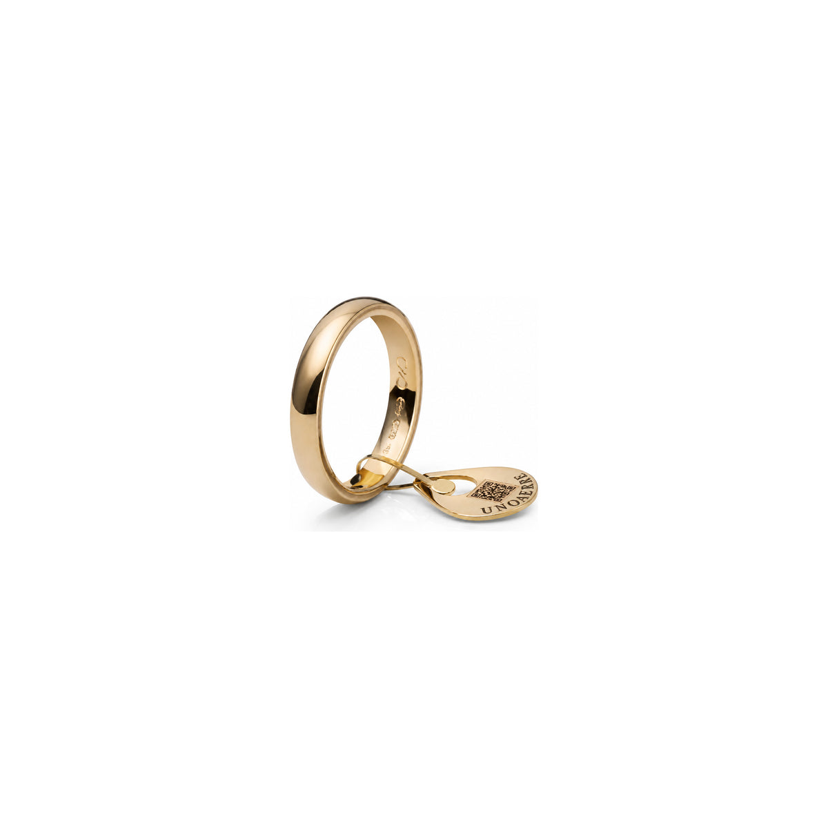 Fede Nuziale Persempre Comoda in Oro Giallo 18 Carati Unoaerre - 3,5 mm